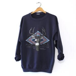 Vintage Deer Stag Wilderness Sweatshirt XL